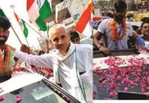 टोक्यो ओलंपिक में इतिहास रचकर लौटे सुमित का बहालगढ़ चौक पर किया भव्य अभिनंदन