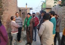 युद्धवीर सिंह की तरफ से डोर टू डोर किया गया प्रचार—-