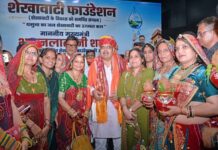 जयपुर के बिड़ला ऑडिटोरियम में शेखावाटी फाउंडेशन द्वारा आयोजित ऐतिहासिक यमुना जल समझौता आभार समारोह को मुख्यमंत्री भजनलाल शर्मा ने संबोधित किया।